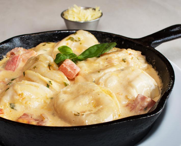 ravioles-de-mozzarela-y-jamón